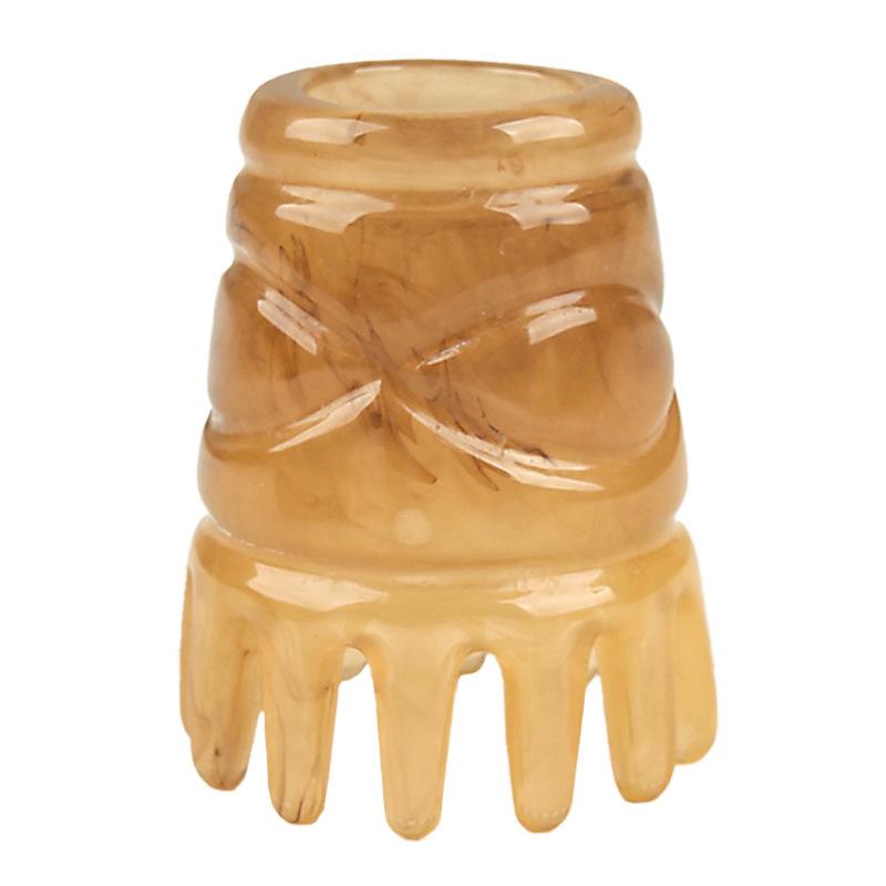 Resin Hair Scrubbing Comb Head Massager Hair Care Meridian Scraping Scalp Massage Acupuncture Spa Gua Sha Health Massage Tool
