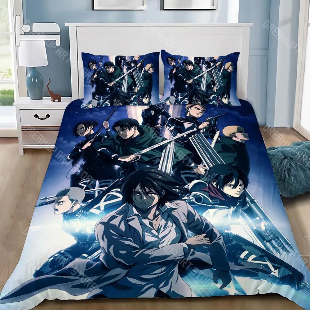 Bettbezug Kissenbezug Bettwäsche-Set Erwachsener Junge Attack on Titan Mädchen Schlafzimmer Dekoration Kinder Geschenk Einzel Doppel Groß Si