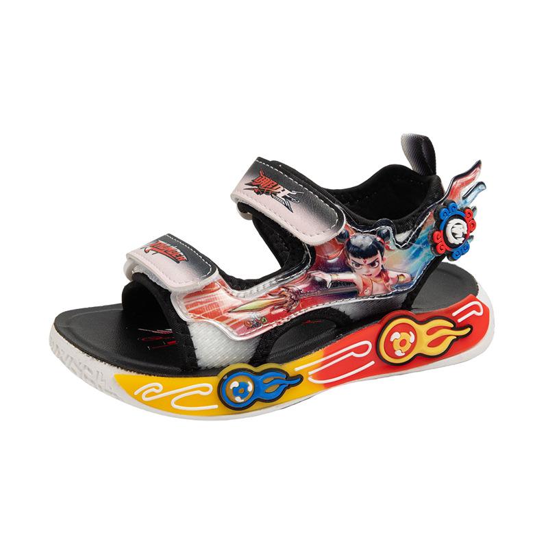 

Boys Sandals Summer 2025 New Cartoon Fashion Casual Shoes Girls Sports Sandals Soft Sole Children s Beach Shoes 26-31 yards, 6 pairs in one hand красный