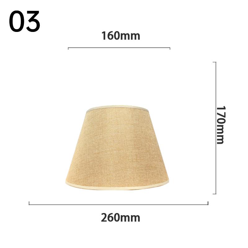 Table Lamp Shade Retro Linen Fabric Lampshade Bedroom Bedside Lamp Studies Hotel Wall Lamp Lampshade Floor Light Cover E27