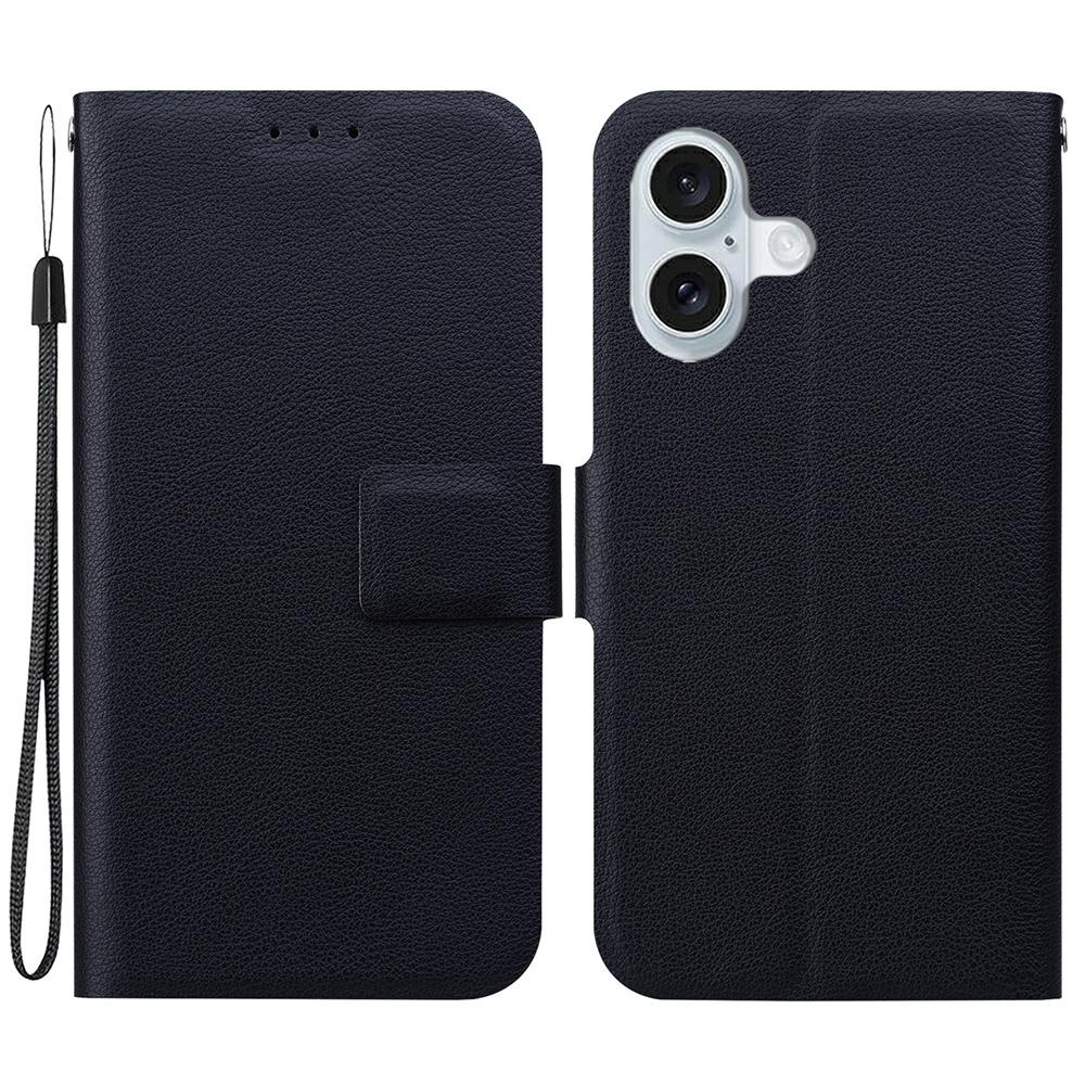 

For iPhone 16 Plus Case Ultra-Thin PU Leather + TPU Phone Cover with Card Slot A