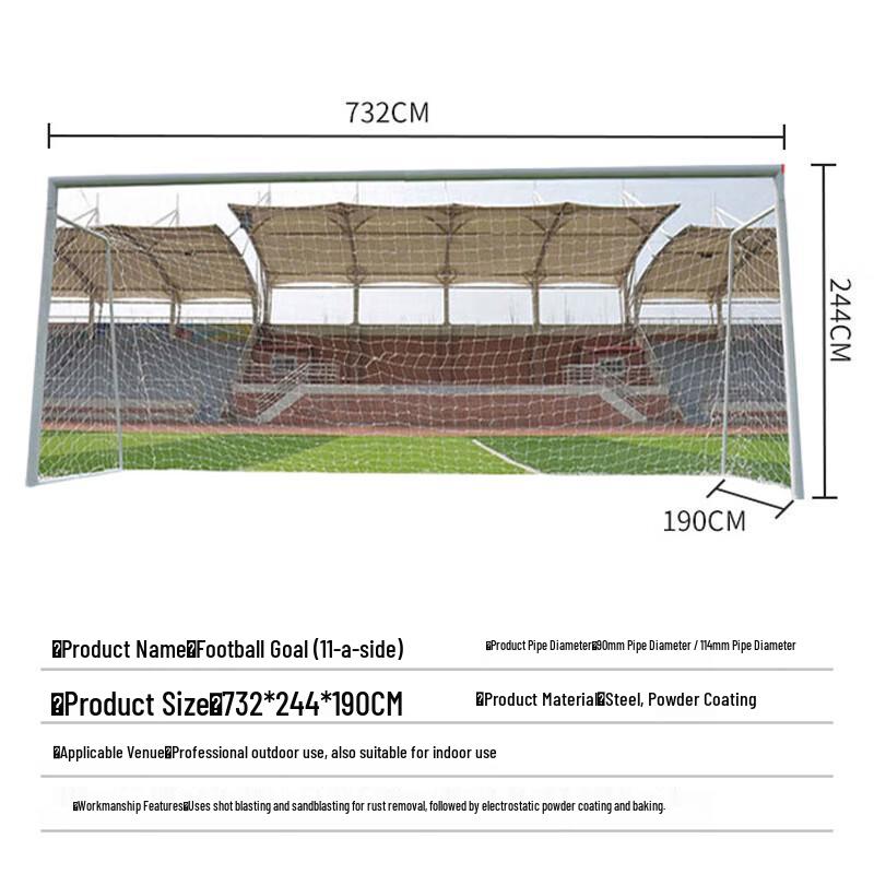 Tieqin 11-a-side Professional Soccer Goal