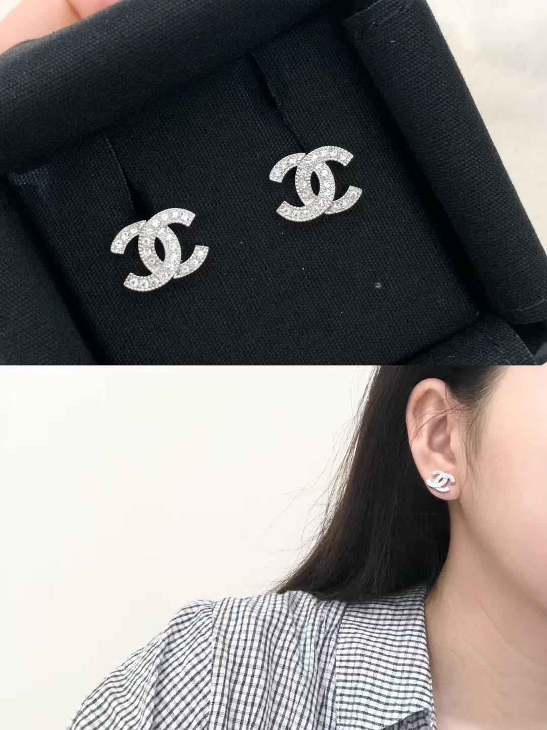 Runde Emaillierte Buchstaben Ohrstecker Minimalistisches Design Mode Vielseitig Girly Chic Ohrringe silber