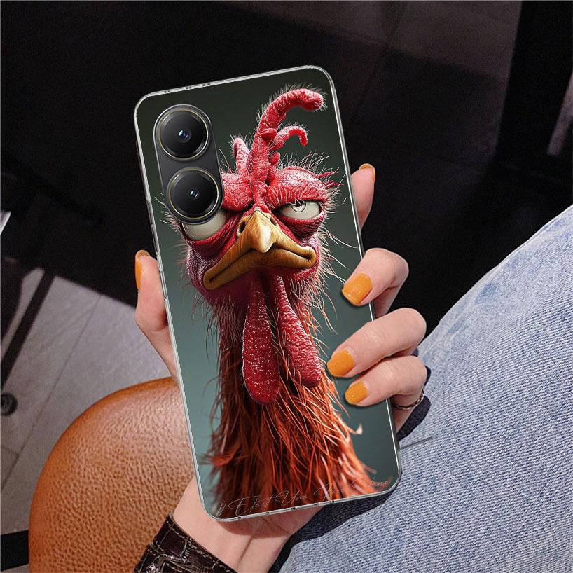 

Chicken Hen Rooster Phnoe Case for Xiaomi Poco X5 X6 X7 Pro X4 Gt F7 Ultra M8 M7 Redmi 15C 15 13C 13 12C 12 Unique Cover Coque P Xiaomi Poco X6 Pro