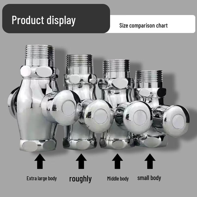 Válvula de Descarga com Temporizador Tipo Pressão para Banheiros Agachados