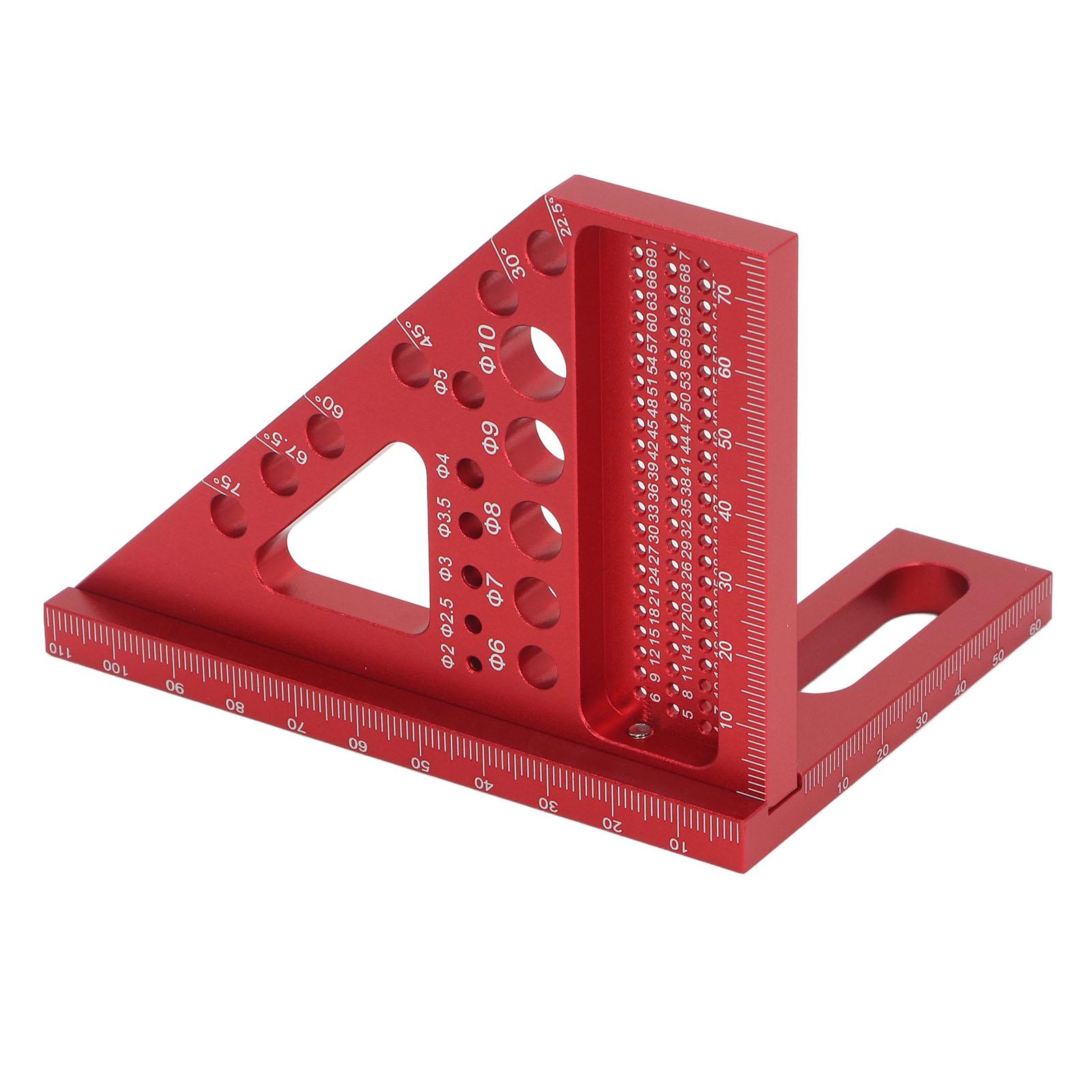 

Woodworking Protractor Aluminum Alloy Miter Triangular Ruler Multi Angle Layout Msuring Tool
