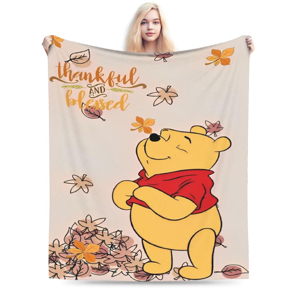Cute Kawaii Blankets Winnie The Pooh Fuzzy Throw Blanket Bedding Couch Personalised Soft Warm Bedspreads