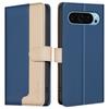 BINFEN COLOR BF33 For Google Pixel 9 Case Color Splicing Leather Cover with RFID Blocking