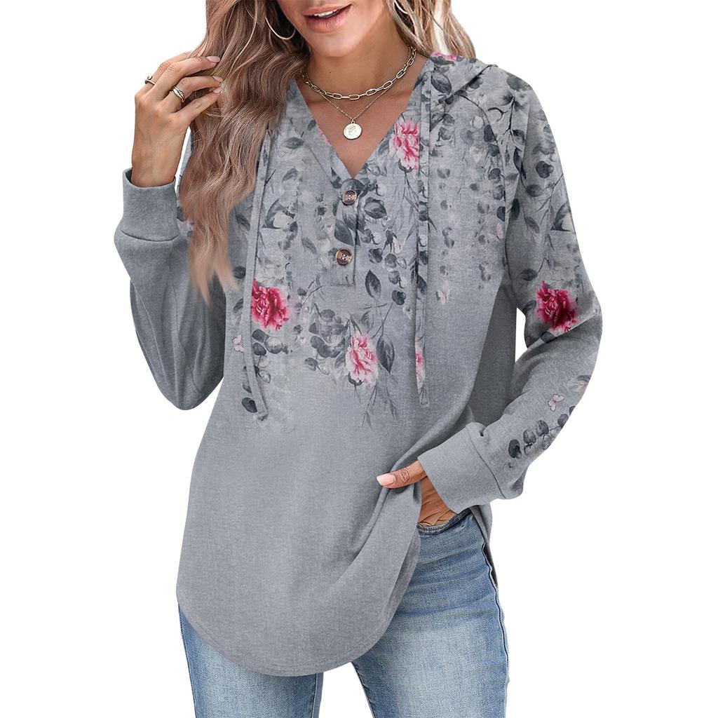Women's Fashion Women's Lightweight Long Sleeve Pullover With Pockets Preppy Graphic Hoodie