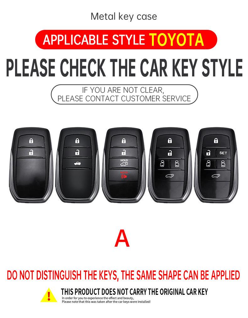 Snap Button Key Case for Toyota Corolla, Camry, Levin, RAV4, Avalon, IZOA, CHR, Highlander