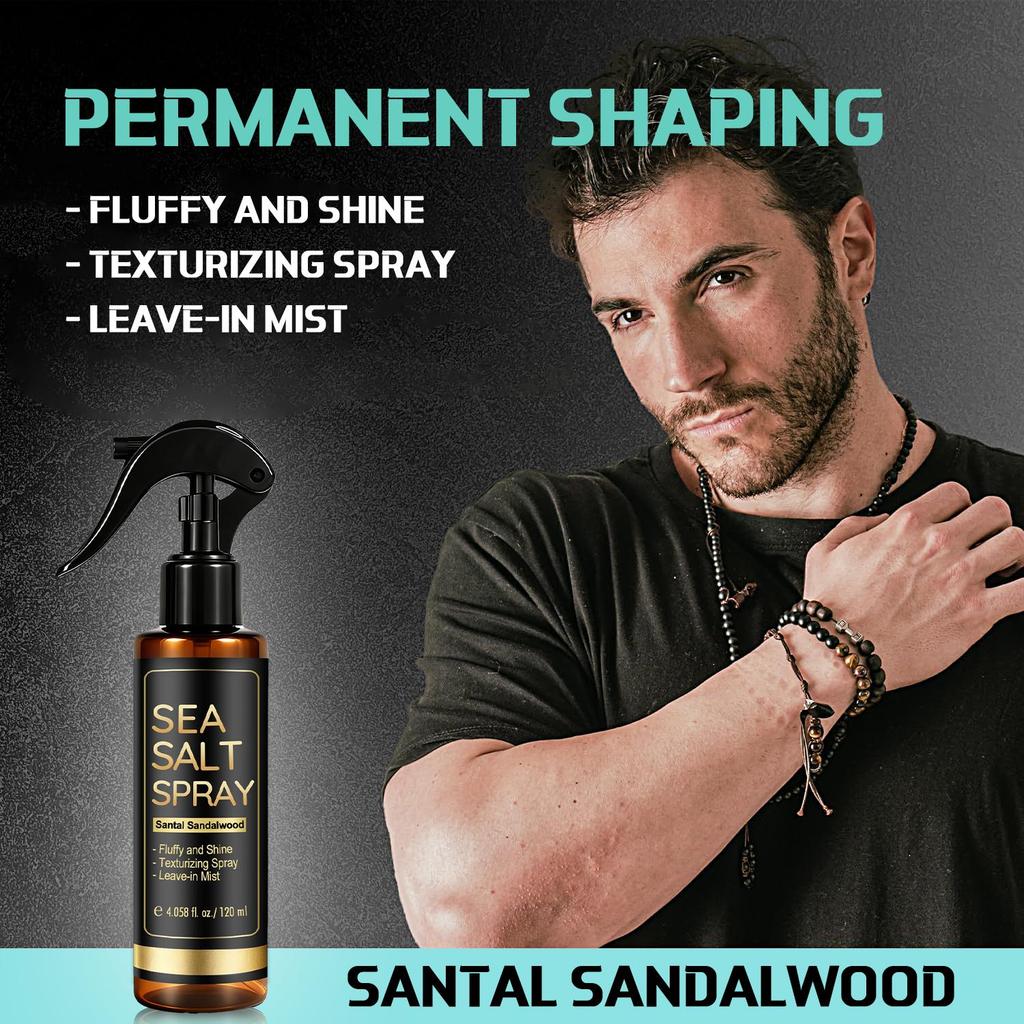 Sea Salt Spray-Soft For A Clean Look- And Shine And Texture-Gives A Light Hold And Low-Suitable For All Hair Types, 120ml