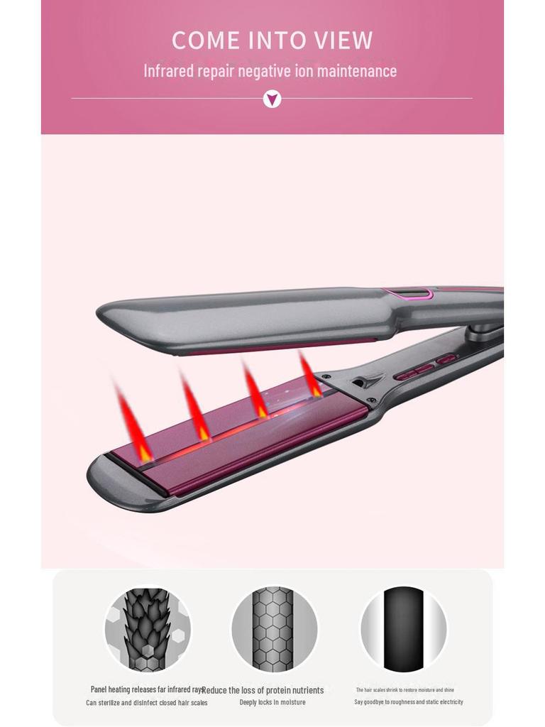 High-Demand Infrared Negative Ion LCD Violet Wide Plate Hair Straightener