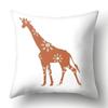 Simple Plaid Animal Pillowcase Puppy Cat Giraffe Pillowcase Children's Room Home Decoration Living Room Sofa Cushion Cover