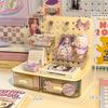 Kawaii Hook Drawer Hole-board Card Stand, Desktop Idol Storage Box, Desk Stationery Organization Rack, Small Display Organizer