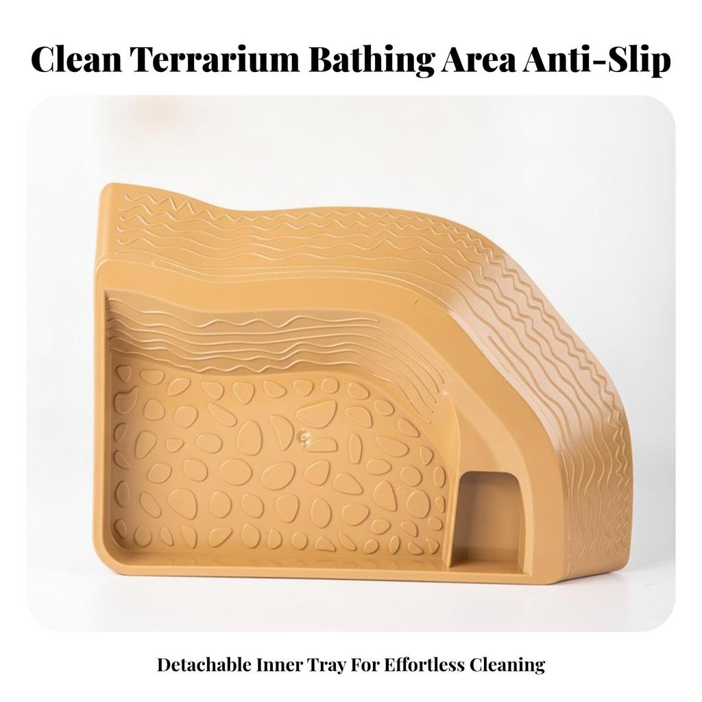 Turtle Soaking Tub Multi-Level with Ramp Compact for Turtles