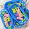 Kid Realistic Reborn Doll Bath Toys Newborn Doll Bath Set with Bathtub Shower Accessories Soap Duck Bottle Pretend Play Game