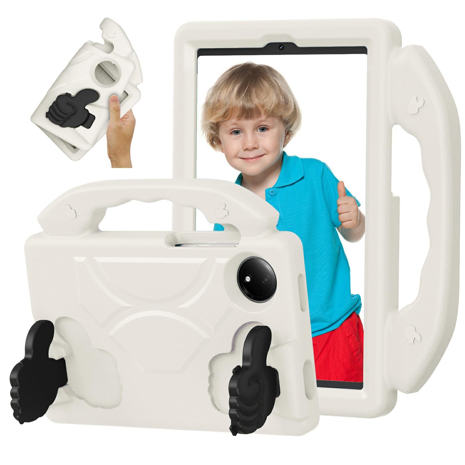 

For Xiaomi Redmi Pad SE 4G 8.7 inch Case Ultra-Soft EVA Thumb Kickstand Tablet Cover White