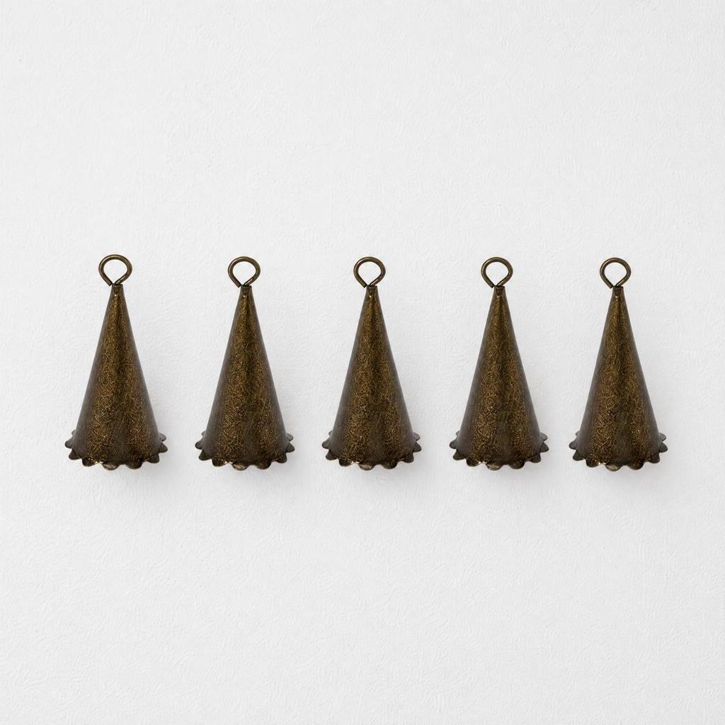 20 Pieces Antique Finish Craft Bell Nostalgic Mini Metal for Charm Making