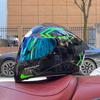 Imitation Street Car Helmet Men's Motorcycle 3C Electric Vehicle Full Helmet Autumn and Winter Knight Double Mirror Riding