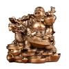 Resin Dragon Turtle Maitreya Buddha figurine decoration Chinese mascot Home Living Room Office Wealth Luck Feng Shui Decor