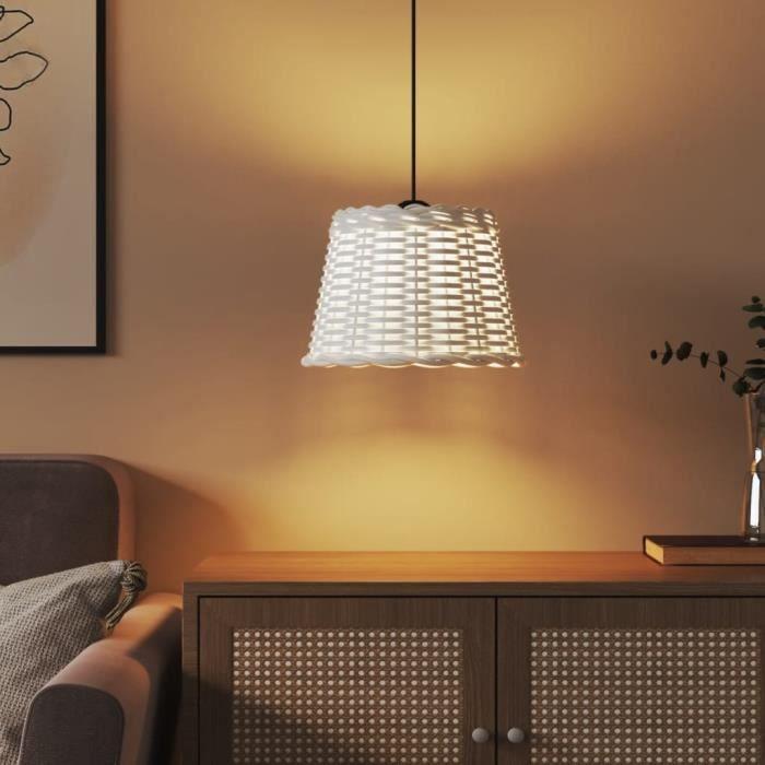 VidaXL White Ceiling Lamp Shade Ø30x20 Cm Wicker 364367
