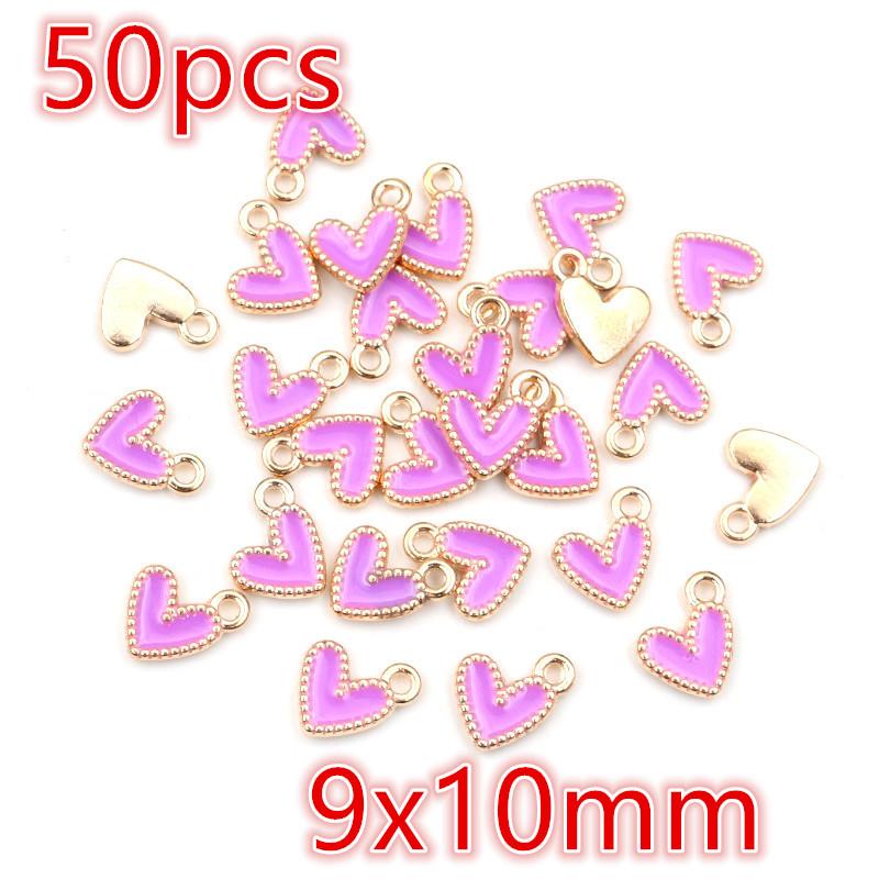 30-50Pcs 9x10mm/15x13mm Small Alloy Heart Charms Cute Love Pendants For DIY Bracelet Necklaces Jewelry Making Accessories