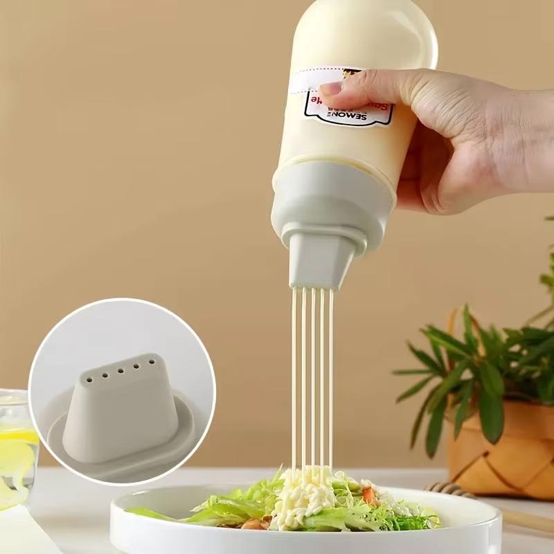 1/2/3pcs Sauce Squeeze Bottle Porous Squeeze Leak Proof Refillable Condiment Container For Ketchup BBQ Sauces Oil Kitchen Tools