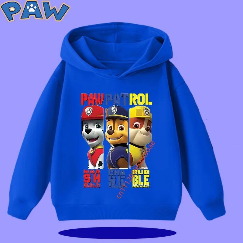 PAW Patrol 2026 Kids Hooded Sweatshirt for Autumn/Winter Long Sleeve 2026 New Style Boys' and Girls' Cartoon Print Sweater