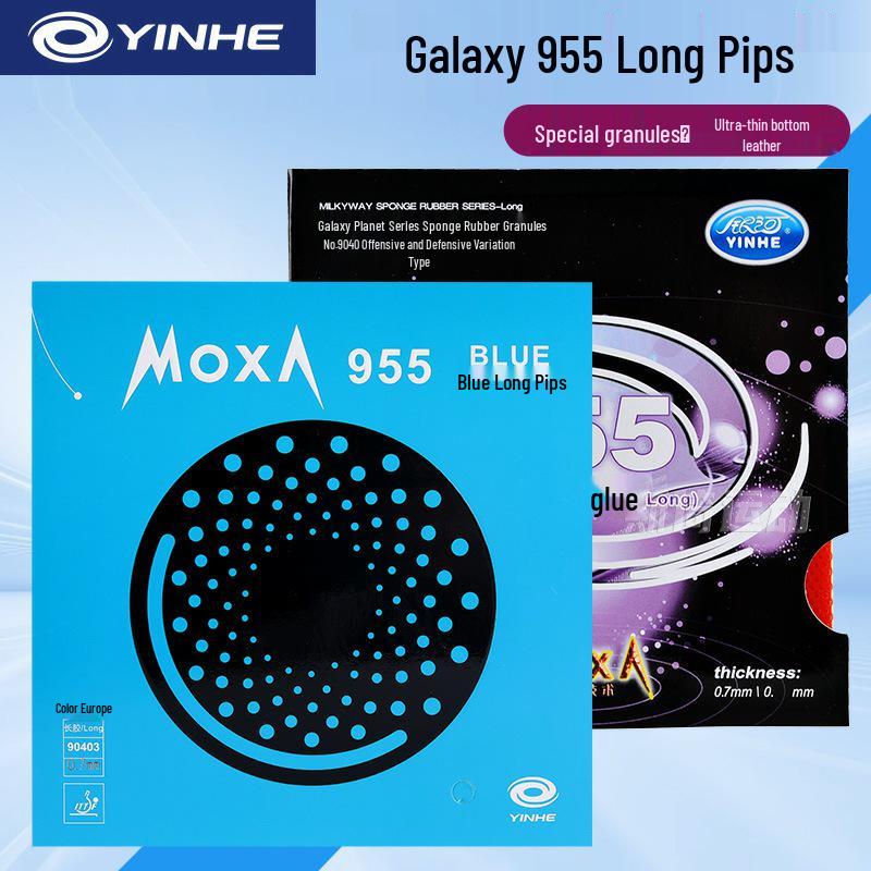 

Galaxy Professional Long Pips Table Tennis Racket - 955 Anti-Spin Rubber for Attack & Defense Red (OX, No Sponge)