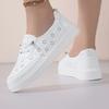 Summer little white shoes women's new fashion soft sole comfortable hollow breathable women's shoes flat breathable casual board shoes