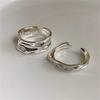 Irregular pleated ring summer ins cold wind index finger ring opening couple ring accessories