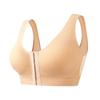 Women's Wire-Free Sports Bra with Front Closure - Shockproof, Gathering, and Beautiful Back Design. Plus Size Available.
