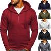 Cross-Border Men's Zipper Hoodie Fleece Pullover Cardigan, Customizable Logo, 2025 Model (W3841)