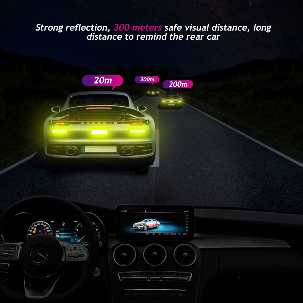 2pcs Car Reflective Sticker Car Door Stickers Decal Warning Reflective Tape Strips 3 Colors Safety Mark Auto Reflector