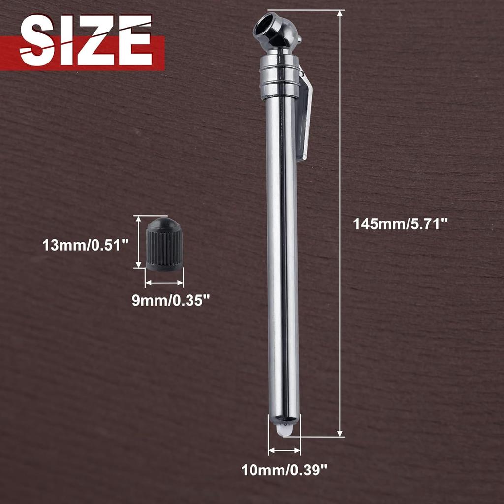 5PCS Pencil Tire Pressure Gauge 5-50PSI Mechanical Air Gage with Pocket Clip - Tire Pressure Checker for Cars, Pickups, RVs, Bicycles