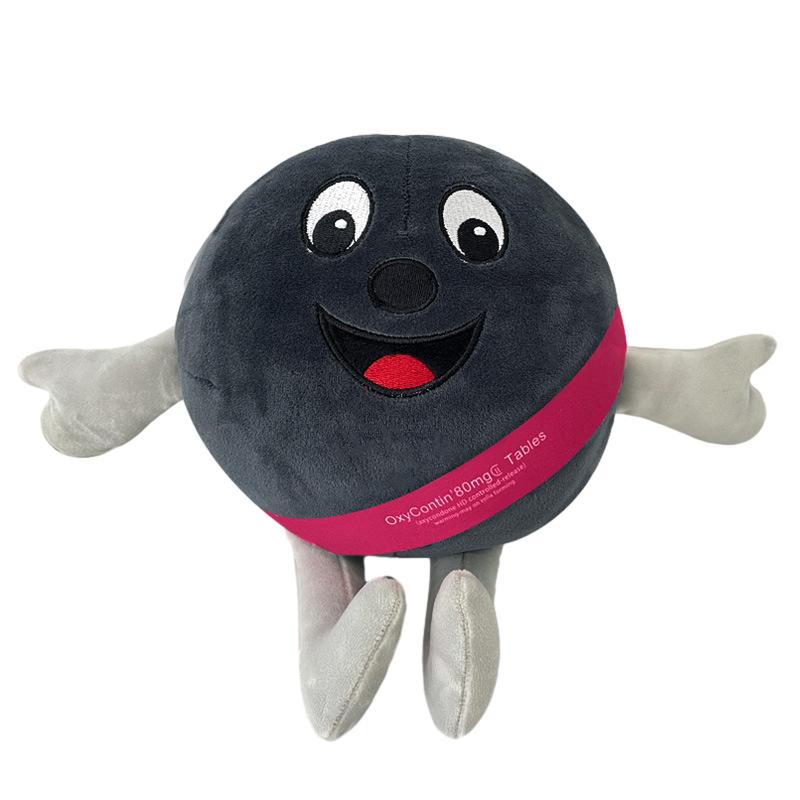 

Плюшевая кукла-обезболивающее Netflix, подушка с оксикодоном, украшение для дома, подарок для фанатов чёрный