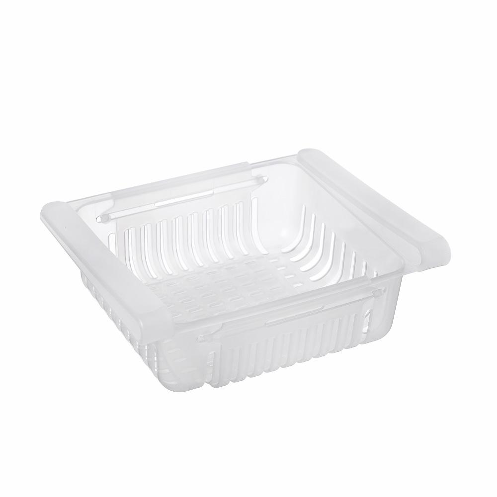Retractable Fridge Organizer: Egg Storage & Fresh-Keeping Drawer Shelf прозрачный