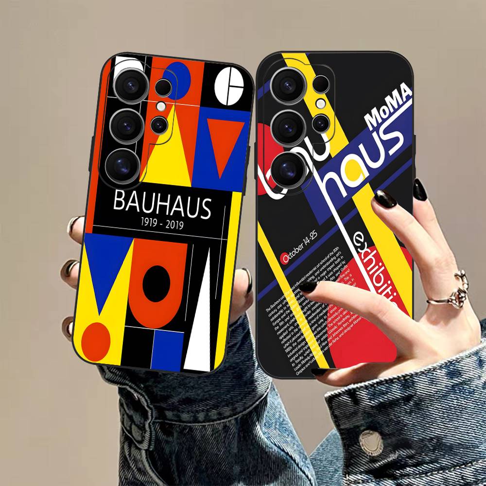 Abstract B-Bauhaus Geometric Art Phone Case For Samsung S 24 Fe 25 Ultra Plus 20 Lite 21 30 22 23 24 22 Ultra 5G Fundas