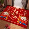 Blessing Words Goat Year Floor Mat Weaving Texture Sheep Door Mat  Spring Festival