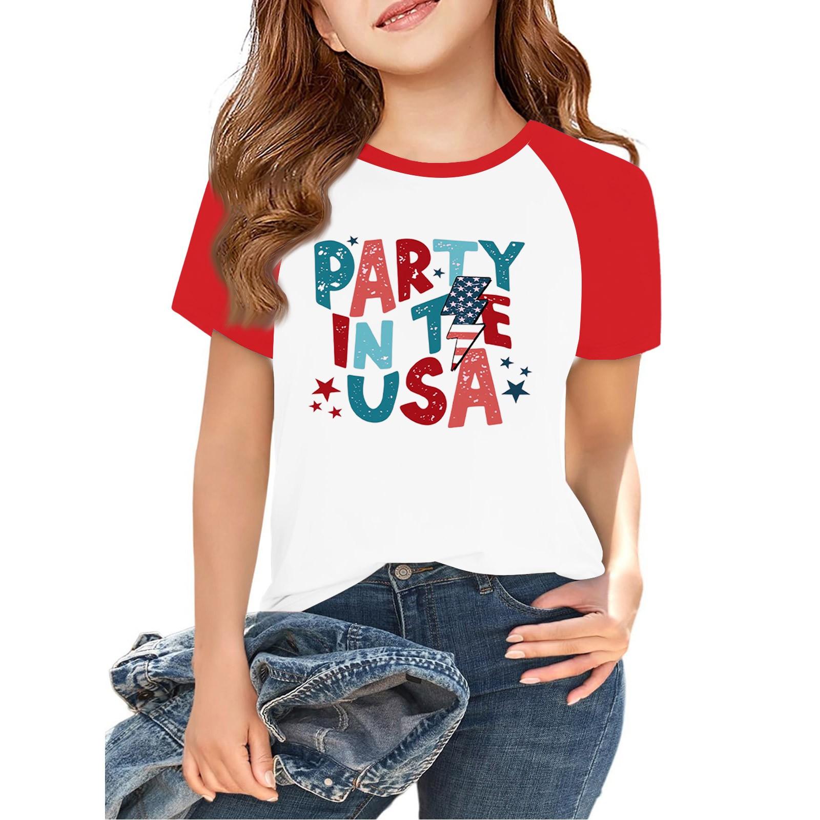 

Tops For Youth Kids Boy And Girls 2-10 Years Round Neck Short Sleeve Trendy Tops 150