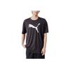 Puma Logo Reflective Moisture-Wicking Quick-Dry Breathable Short Sleeve T-Shirt Men Tops Black 520139-01