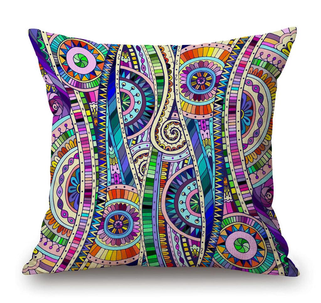 Zen Spa Pillow Cover Basalt Stones and Bamboo Cushion Case Relaxing Aromatherapy Decor Wellness Home Gift