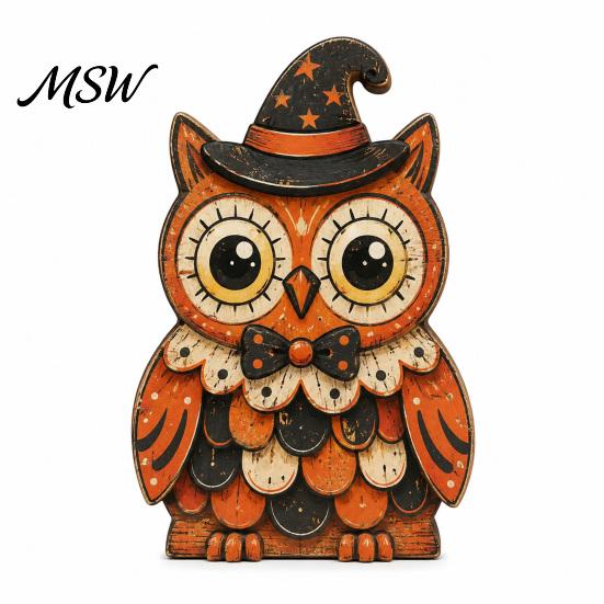 Reusable Wood Holiday Ornaments Halloween Tiered Tray Decorations, Wooden Tabletop Ornaments, Vintage Centerpiece Cute Ghost And Pumpkin Figures