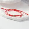 Hot Golden Silvery Heart Braided Rope Adjustable Bracelet Unisex Trendy Fashion Simple Versatile Couple Jewelry Gift Wholesale