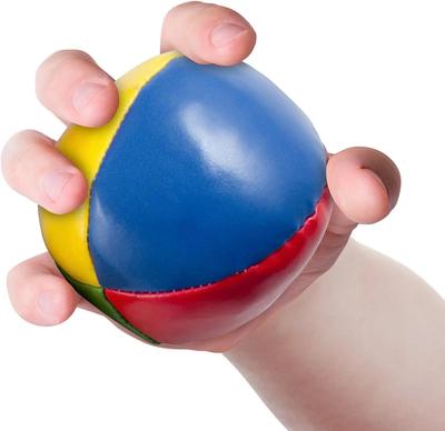Bolas de malabarismo de PVC preenchidas com sacos de areia de couro conjunto de 3/6 bolas de malabarismo bolas de circo 4 painéis cores brinquedo de esporte ao ar livre para crianças