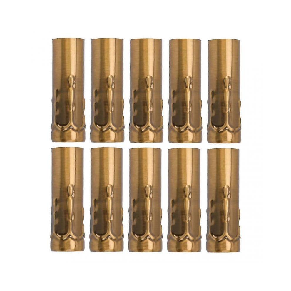 10Pcs E14 Metal Tube for Candle Lamp Holder Lamp Base Lighting Accessories 25x80mm