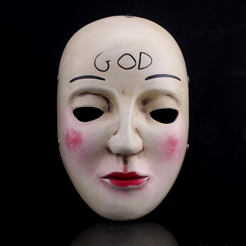 Exquisite Human Purge Plan God Horror Mask Featuring Smiling Face Full Face Resin Collectible