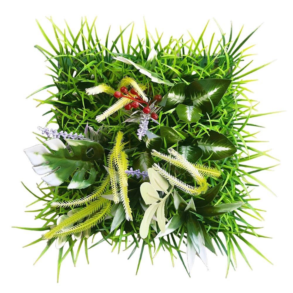 

Green Artificial Plant Wall Turf Plastic 25*25cm Simulation Turf Sheet Eternal Life Plant DIY Garden Grass Wall Wedding Backdrop