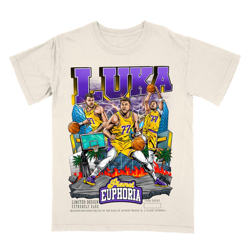 Vintage Luka Shirt Cartoon Basketball Tee LA Street Style Fan Gift Unisex