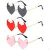 Devil Er Hert Sunglsses for Women Men Eyewer nti Glre 400 Rimless Sunglss Beches Mkeup Decortion